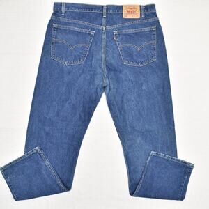 VTG Levi's Men's Cotton Blue Size 40x32 Zip 505 Regular Straight Leg Solid USA
